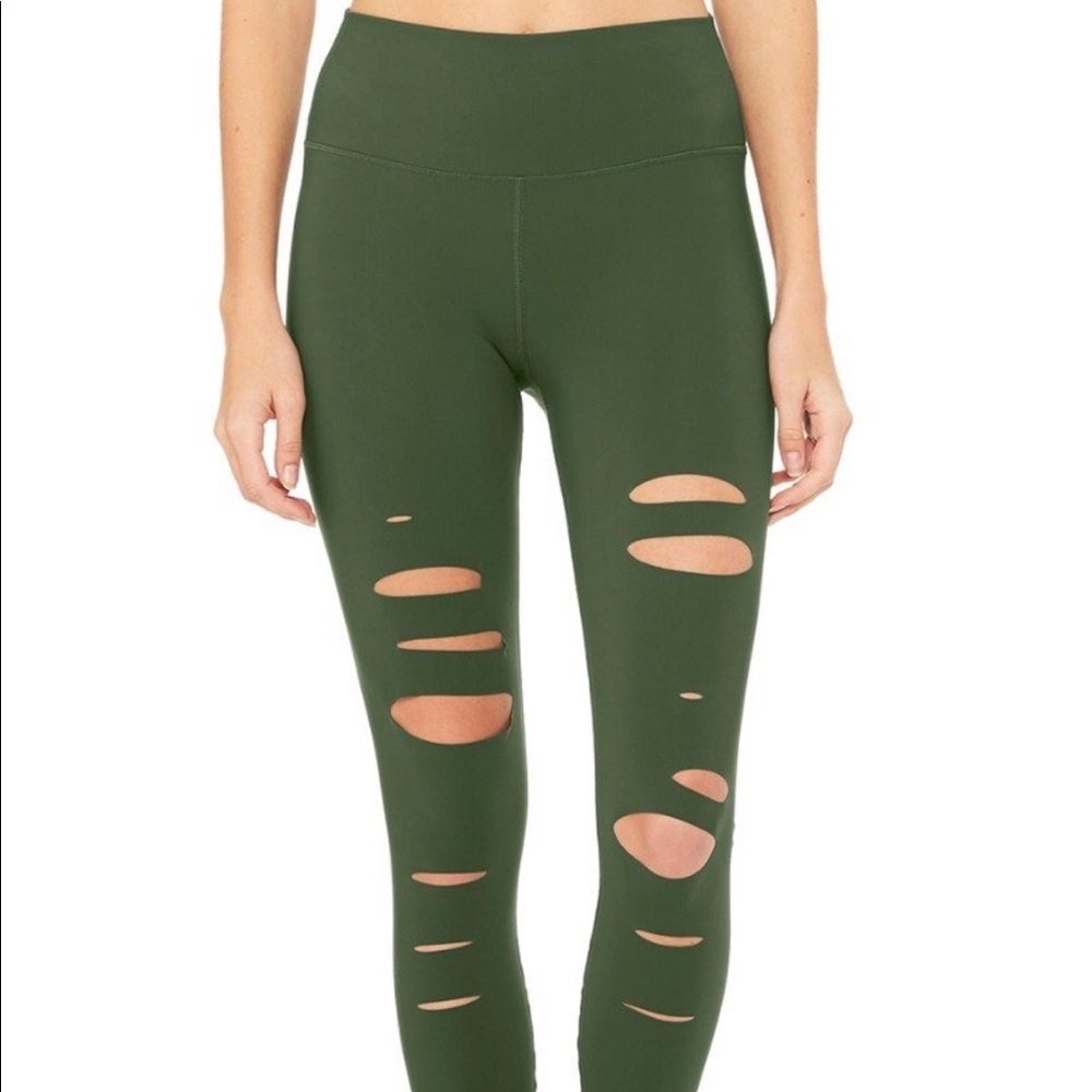 Alo High-waisted ripped warrior Leggings M